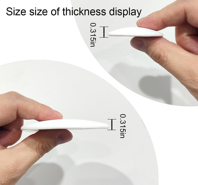 Muzioiernsu Door Stoppers (6 Pcs) Door Stops Wall Protector. 3.15" Large Size White Silicone Door Bumpers with Strong Thickened Adhesive of Rubber Knob, Round Wall Shield Cushion Door Knob Wall Protector Quiet - Image 5